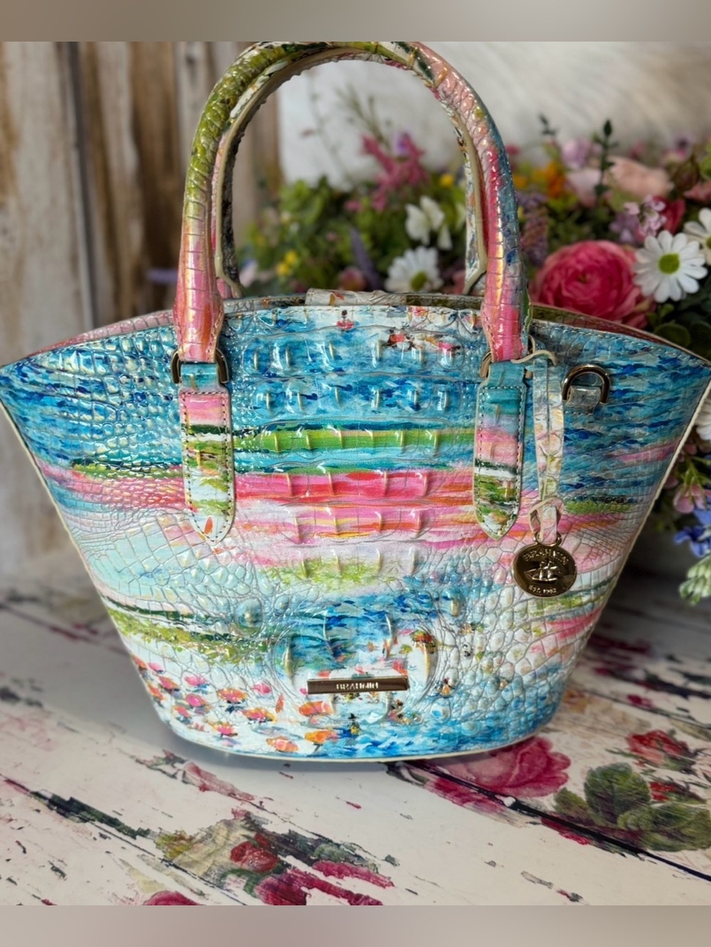 Brahmin Jenny Staycation Shoulder Bag NWT Fish Tropical Beauty 2x EYES FIRM - Picture 2 of 13